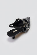 Slingback Heels CORINA - Black Crinkled Patent - thefashionproject.gr - CORINA