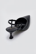 Slingback Kitten Heel Pumps TFP - Black Matte - thefashionproject.gr - TFP