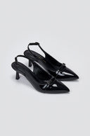 Slingback Kitten Heel TFP - Black Patent - thefashionproject.gr - TFP