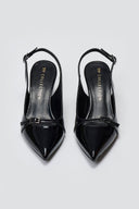 Slingback Kitten Heel TFP - Black Patent - thefashionproject.gr - TFP