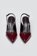 Slingback Kitten Heel TFP - Bordeaux Patent - thefashionproject.gr - TFP