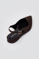 Slingback Pointed Ballet Flats TFP - Brown Suede - thefashionproject.gr - TFP