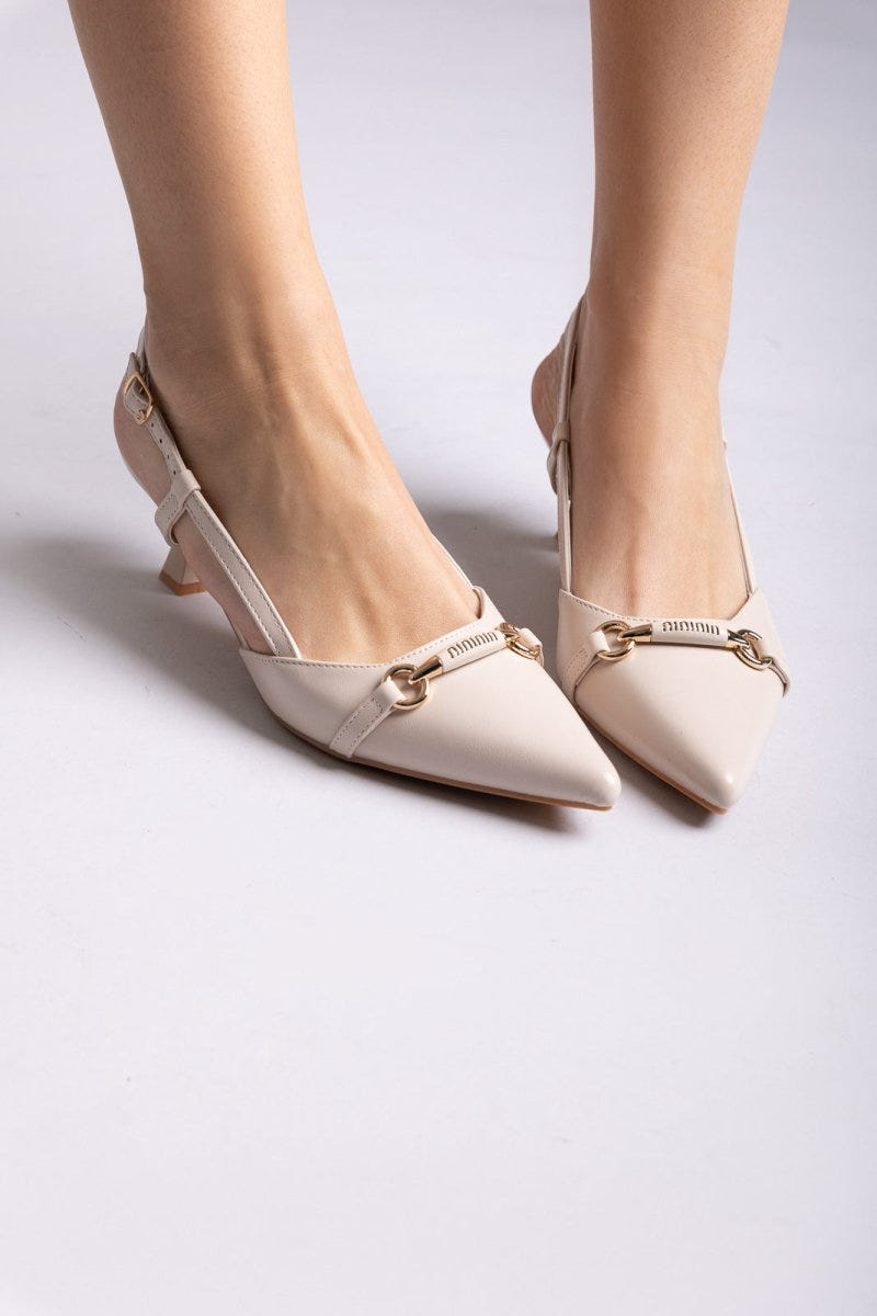 ERYNN - Slingback Pumps - Beige Matte