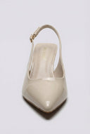 Ideal shoes - Slingback Pumps - Beige Patent