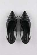 Ideal shoes - Slingback Pumps - Black Matte
