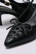 Ideal shoes - Slingback Pumps - Black Matte