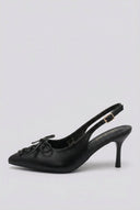 Ideal shoes - Slingback Pumps - Black Matte