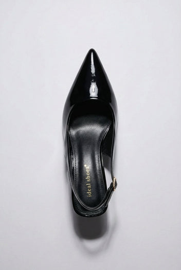 Ideal shoes - Slingback Pumps - Black Patent