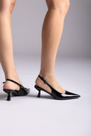 Ideal shoes - Slingback Pumps - Black Patent