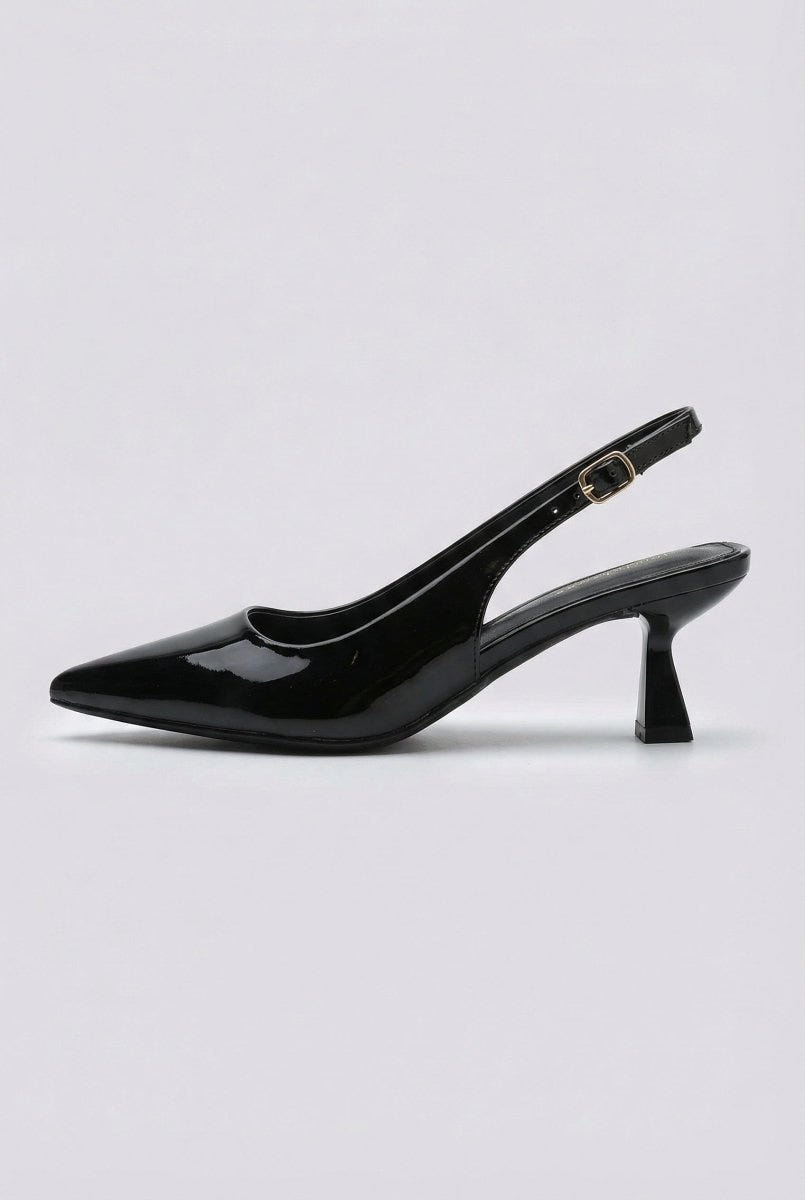 Ideal shoes - Slingback Pumps - Black Patent