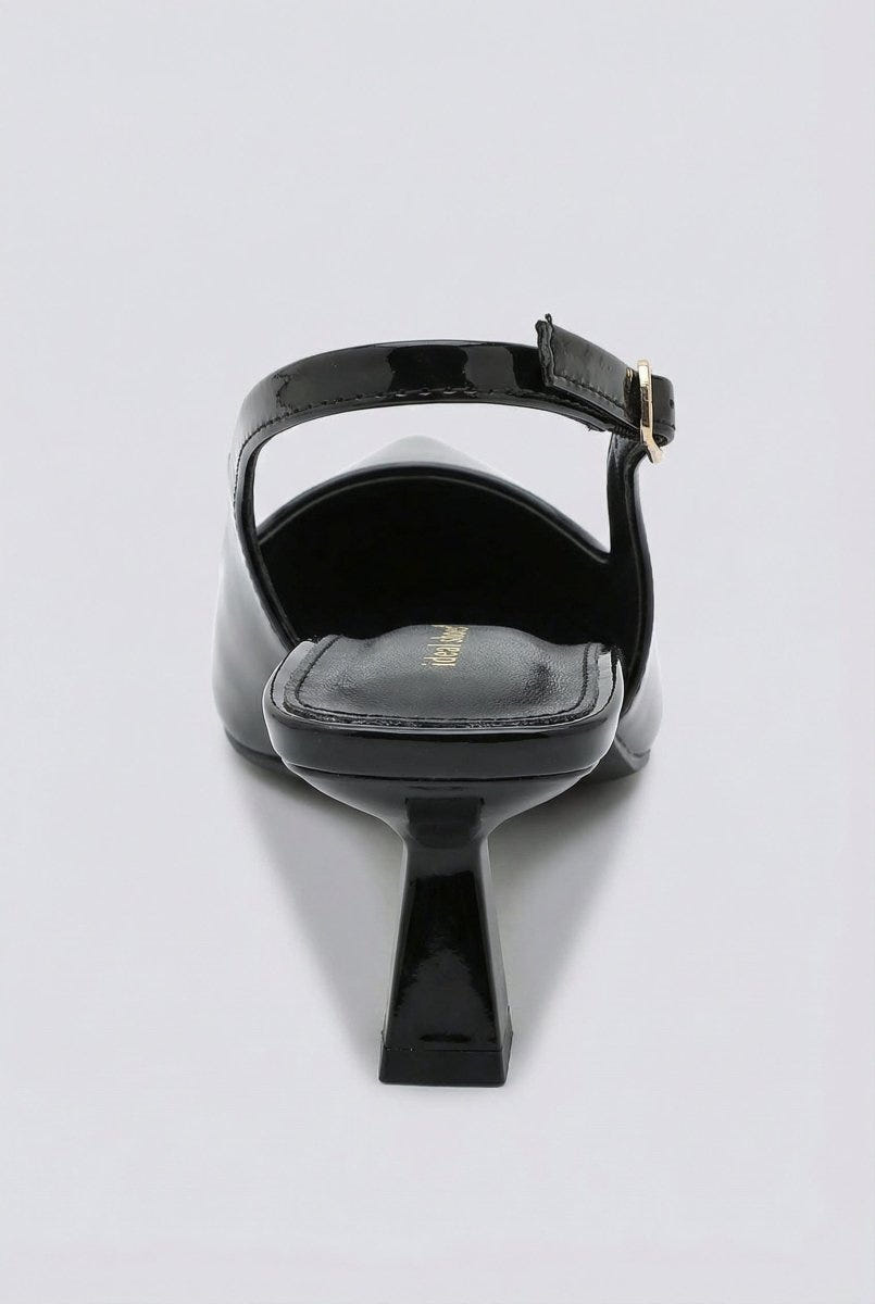 Ideal shoes - Slingback Pumps - Black Patent