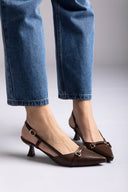 ERYNN - Slingback Pumps - Brown Matte