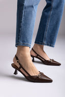 ERYNN - Slingback Pumps - Brown Matte