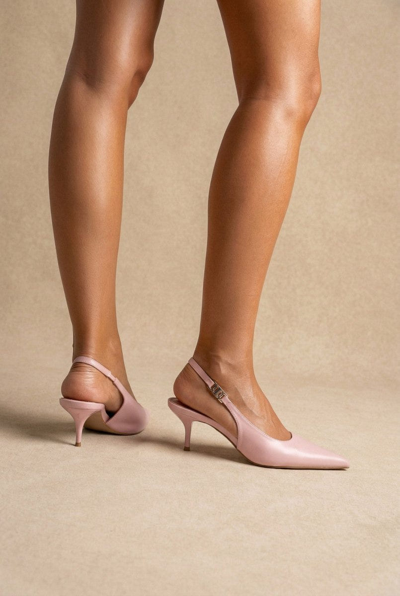 Stephan - Slingback Pumps Kitten Heel - Pink Matte