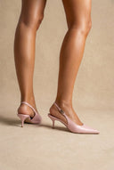 Stephan - Slingback Pumps Kitten Heel - Pink Matte