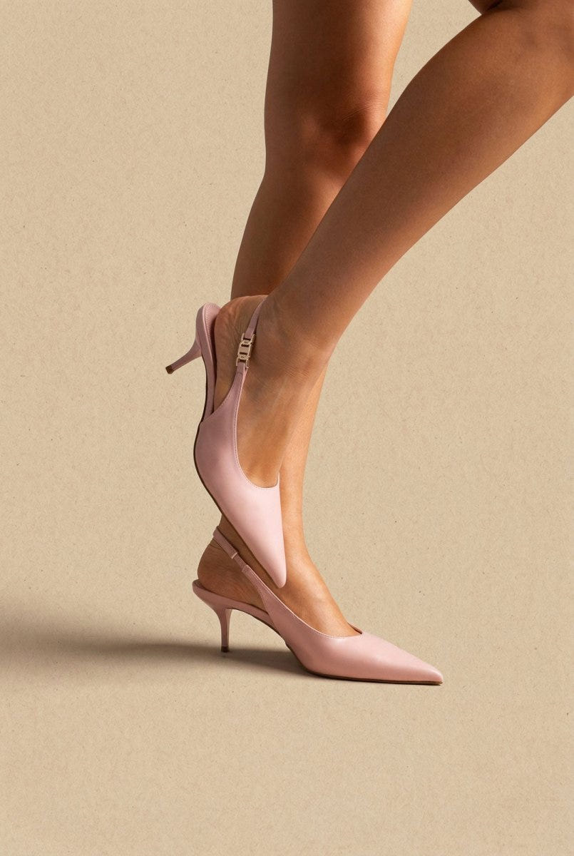 Stephan - Slingback Pumps Kitten Heel - Pink Matte