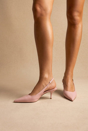 Stephan - Slingback Pumps Kitten Heel - Pink Matte