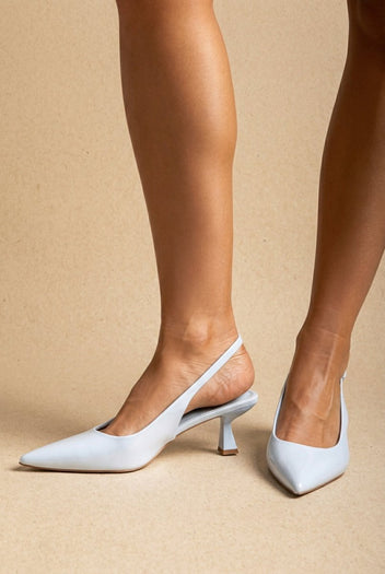 Ideal shoes - Slingback Pumps - Light Blue Patent