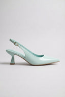 Ideal shoes - Slingback Pumps - Light Green Patent