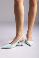 Ideal shoes - Slingback Pumps - Light Green Patent