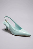 Ideal shoes - Slingback Pumps - Light Green Patent