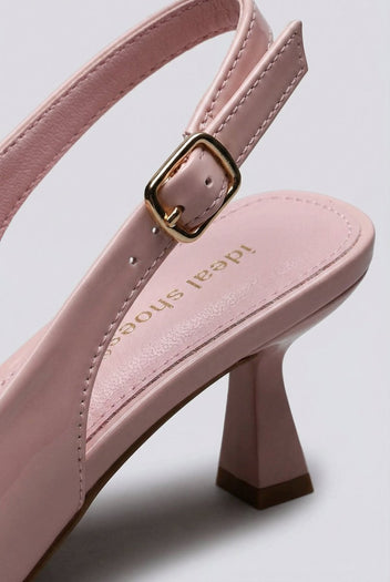 Ideal shoes - Slingback Pumps - Light Pink Patent