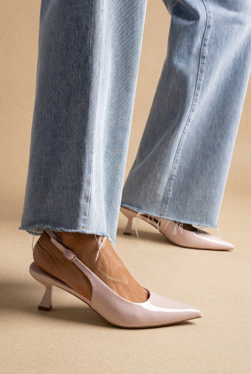 Ideal shoes - Slingback Pumps - Light Pink Patent