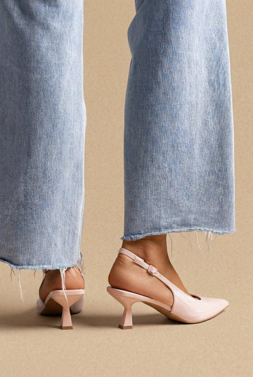 Ideal shoes - Slingback Pumps - Light Pink Patent
