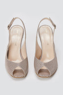 TFP - Slingback Pumps - Nude Lurex