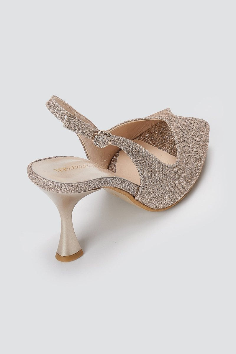 TFP - Slingback Pumps - Nude Lurex