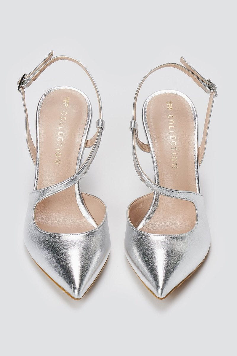 TFP - Slingback Pumps - Silver Glitter