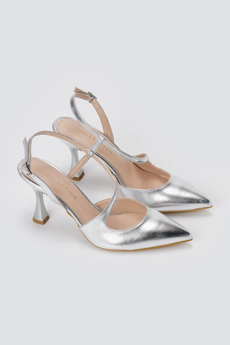 TFP - Slingback Pumps - Silver Glitter