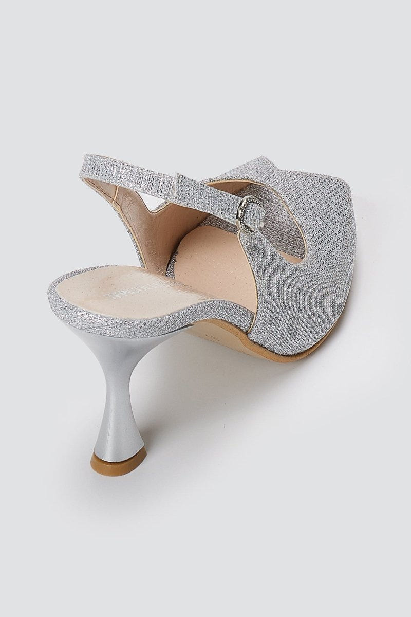 TFP - Slingback Pumps - Silver Lurex