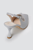 TFP - Slingback Pumps - Silver Lurex