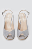 TFP - Slingback Pumps - Silver Lurex