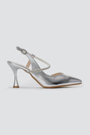 TFP - Slingback Pumps - Silver Metallic