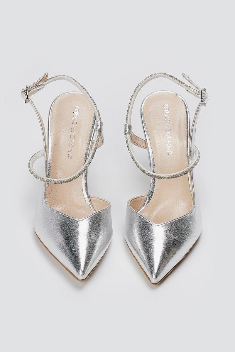 TFP - Slingback Pumps - Silver Metallic