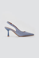 Stephan - Slingback Pumps Slim Heel - Light Blue Suede