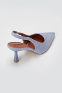 Stephan - Slingback Pumps Slim Heel - Light Blue Suede