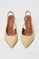 Stephan - Slingback Pumps Slim Heel - Yellow Suede