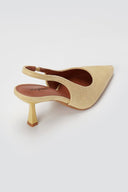 Stephan - Slingback Pumps Slim Heel - Yellow Suede