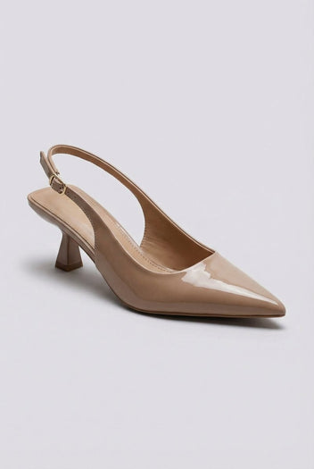 Ideal shoes - Slingback Pumps - Taupe Patent