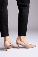 Ideal shoes - Slingback Pumps - Taupe Patent