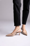 Ideal shoes - Slingback Pumps - Taupe Patent