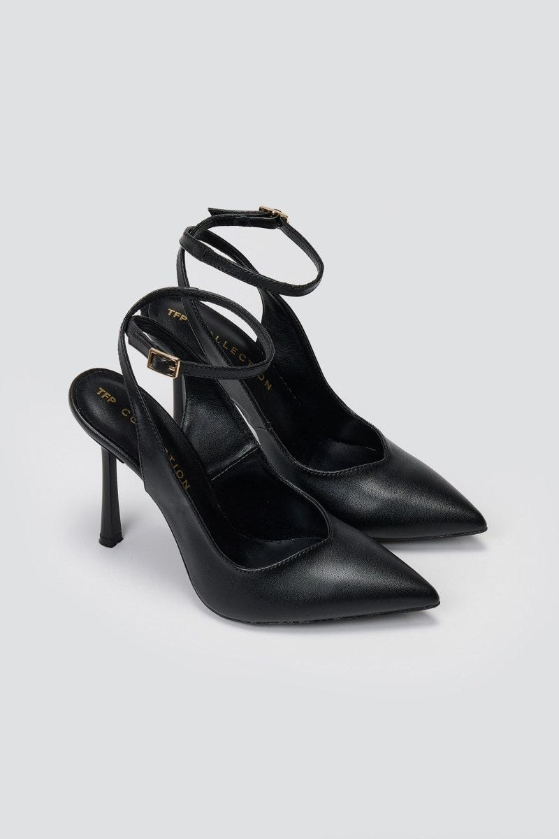 Slingback Pumps TFP - Black Matte - thefashionproject.gr - TFP