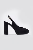Slingback Pumps TFP - Black Suede - thefashionproject.gr - TFP