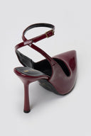 Slingback Pumps TFP - Bordeaux Patent - thefashionproject.gr - TFP