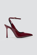 Slingback Pumps TFP - Bordeaux Patent - thefashionproject.gr - TFP