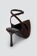 Slingback Pumps TFP - Brown Suede - thefashionproject.gr - TFP