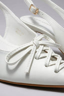 Ideal shoes - Slingback Pumps - White Matte